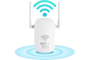 GETUE WLAN Verstärker WiFi Repeater 1200Mbit/s,Dualband (5GHz 867Mbit/s+2.4GHz 300Mbit/s),WLAN Repeater WiFi Verstärker mit Repeater/AP/Router Mode,360° Volle Abdeckung,E-SK20