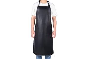 Homsolver Industrielle Vinyl Wasserdichte Apron Ultra Leichte Industrie Apron, Schwarz, Unisex-Erwachsene