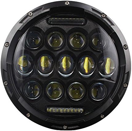 NIGHTEYE 7" 78W LED Headlight Round DRL Hi/Lo Beam for JEEP Wrangler JK/TJ/CJ/Hummer , 2pcs