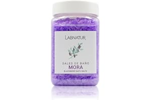 SYS Labnatur Sales de Baño Mora 400g - Sales Marinas Naturales y Relajantes - Hidratan, Suavizan y Perfuman - Bienestar - Alivio del Cansancio - Cuidado Corporal - Fabricado en España