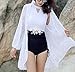 Produktbild homee Badeanzug-Strand-Rock - Damen Beach Bikini Spitze Bluse Sun Suit Spa Hot Badeanzug,Weiß,M