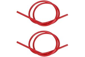 ‎YCTZE Yctze Auto Zündkabel Silikon Siliziumkarbid Kern Zündkabel Zündkerzen Kabel Silikon Funken Zündkabel Draht 2 Stück Zündkabel 8mm Silikon Siliziumkarbid Kernzündungsdraht 1m Lang (rot)