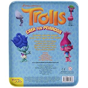 Trolls. Caja metálica. Crea tus peinados: ¡Fantásticas ideas para tu pelo!
