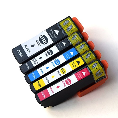 caidi 5 x kompatibel für Epson 33 x l Tintenpatronen mit Neue Aktualisierte Chips Hohe Kapazität Kompatibel mit Epson Expression Premium xp-530 xp-630 xp-635 xp-830 xp-640 xp-900 xp-540 xp-645 pirnte