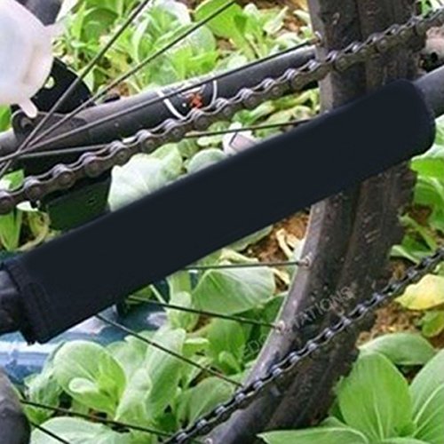 Schwarz Bike Fahrrad Rahmen Klettverschluss Fix Kette Kettenstrebenschutz Care Cover Guard - 7