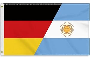 PETITE PINE Große 90×150 CM Deutschland Argentinien Flagge, großes 150D Deutsch Argentiniens Freundschafts banner,Strapazierfähige Deutschlandfahne Doube-Seitendruck Dekor Messingösen large Argentina