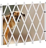 IB-Style – Absperrgitter für Hunde „LIN“ – 60 – 108 cm | Buche massiv | Weiß oder Natur | Tor Ziehharmonika Türgitter Zaun Absperrung Hindernis Haustiere – NATUR - 2