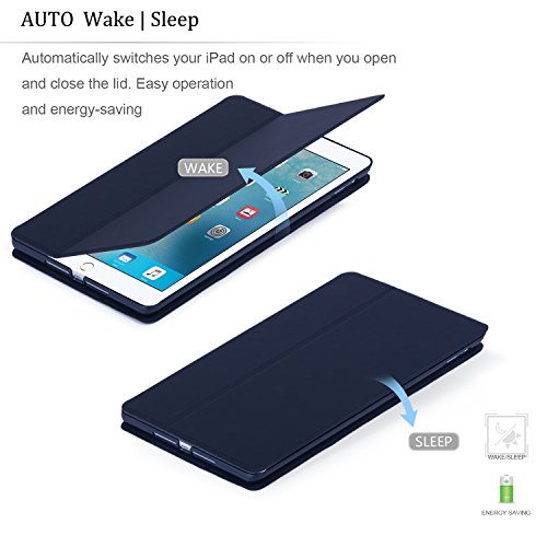 Huawei MediaPad T3 10.0 hülle, IVSO hochwertiges PU Leder Etui hülle Tasche Case – mit Standfunktion, super 360° Anti-Wrestling, ist für Huawei MediaPad T3 10.0 Tablet-PC perfekt geeignet (Blau) - 2