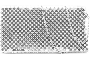 MODELISA - Bolso De Fiesta Clutch De Hombro Noche Para Mujer (Plata/1)