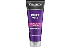 JOHN FRIEDA - Liso Perfecto 250ml, Acondicionador para Pelo Liso, Antiencrespamiento, Alisa, Suaviza y Alinea con Resultados Inmediatos, Contiene Queratina y Aceite de Jojoba