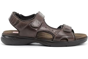 Fluchos - Sandalia de Hombre - Modelo Dozer - Sandalia de Piel - Cierre con Velcro - Color Marrón - Distintas tallas y Colores