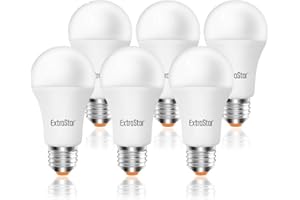 EXTRASTAR Lampadina LED E27, 12W (equivalenti a 96W), 3000K, luce bianca calda - Pacco da 6