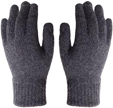 Kamea Women's Wool Gloves 01, dark grey,One Size
