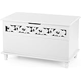 Deuba Baúl de Almacenamiento de Madera Jersey Blanco ...