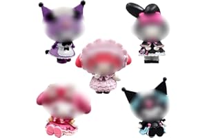 ROPNIIK 5 Stücke Kuro-mi Figuren, Kuro-mi Mini Figuren Set, Kuchendekoration, Autodekoration, Anime Modell Statue, Ornamente, Heimdekoration Für Mädchen Geschenk