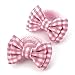 2Pc Girls Hair Bows Hair Bobbles Hair Elastics Ponios Bands Many Designs Colours Pink Gingham