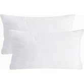 MAXCOLCHON Pack of 2 Soft and Breathable Silicone Hollow Fibre Pillows for Side or Mouth Up Sleeping, 16 cm Fluffy Pillows wi
