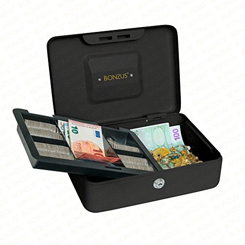 Geldkassette Sparkassette BZ-18 von Bonzus® 250x180x90 mm Kassette (schwarz) - 5