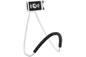 HAOXUANN Mobile Phone Holder, Universal Intelligent Mobile Phone Stand, Flexible - Long Arm Mobile Phone Holder Stand 360° Rotatable Flexible Neck Mobile Phone Holder Mobile Phone Holder (White)