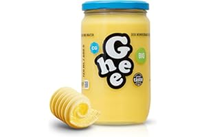 ‎CG Ghee Butter BIO 600 g Reich an Vitaminen und Omega 3 6 Fettsäuren Great Taste Zertifikat Laktosefrei Ideal zum Braten Backen Ohne Zusatzstoffe Authentisches Ayurveda Ghee Butter 100% Europäisch