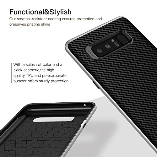 Samsung Galaxy Note 8 Funda  Myriann 2 en 1 Hybrid Anti Fingerprint Slim Fit Soft TPU Cubierta con Pl  stico Duro Resistente a los Par  sitos Scratch Phone Case for Galaxy Note 8