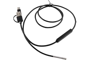 WALFRONT Endoscopio 3 in 1, Endoscopio USB di Tipo C con Telecamera a Serpente Impermeabile per Boroscopio WiFi per Telefono Cellulare Android Ispezione con Boroscopio Impermeabile con Obiettivo(1M)