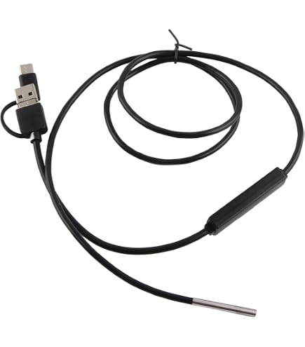 Endoscope USB Caméra Inspection HD 1200P 5.5mm - Semi-Rigide Étanche IP67 Avec 6 LED
