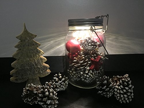 NAGO Solarglas, Solarlampe mit Akku, Licht im Einmachglas, Designlampe, Dekolampe - 8