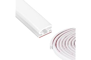 ZAYEJOD 6M D-Shape Rubber Weather Stripping Door Seal Strip,Self-Adhesive Waterproof Window Sealing Strip,Draught Excluder for Door Frame Insulation Soundproof,Suit for 3 to 5.5mm Gap,White