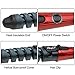 CkeyiN® 360 Degree Rotation Cord Hair Rollers Curling Iron Wand Electric Ceramic Hair Curler Spiral Styling Tools (Red)