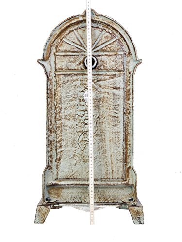 Standbrunnen 64cm Waschbecken 11kg Brunnen Eisen grün Wandbrunnen Antik-Stil - 7