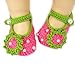 1 Pair Baby Infant Shoes Handmade Wool Knitted Crochet Newborn Bootee Flowers Shoes for 0-12 Months Baby Rosy 12 Yard