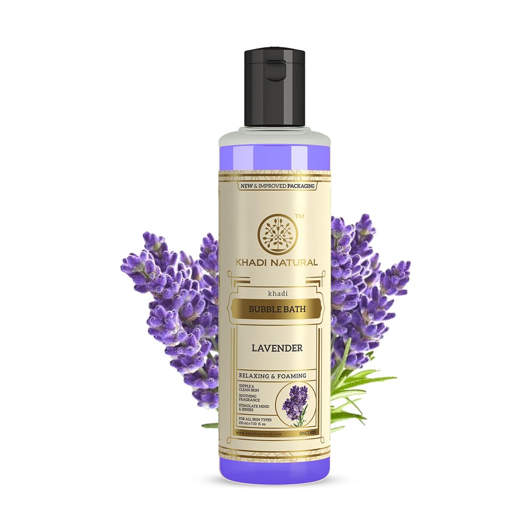 Khadi Natural Ayurvedic Lavendar Bubble Bath| Revitalize mind and body| Makes skin soft and supple|Suitable for All Skin Type