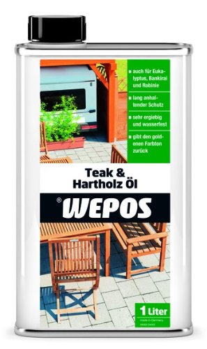 Wepos 2000300657 Teak- und Hartholz Öl 1 Liter
