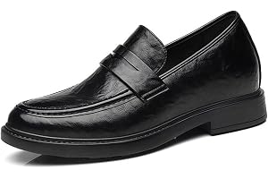 Män osynlig höjd ökande Hiss skor, Snörning Mode Oxford skor för män Slip dolda Heel Bröllopsskor