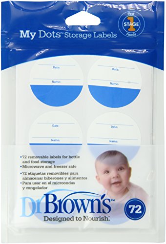 Dr. Brown's 'My Dots' Baby Food / Breastmilk Storage Labels, 72-Count, Colors May Vary