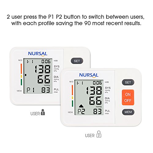 nursal-brazo-Tensimetro-digital-con-pantalla-Who-y-pantalla-grande-para-dos-usuarios-2-x-90-speicherbare-mediciones-automtica--Tensimetro-electrnico-brazo-del-Envo-22--42-cm