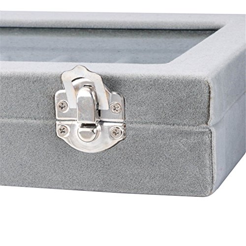 Meshela Neu 24 Fächer Damen-Schmuckkasten Schmuckkoffer Schmuckständer Aufbewahrungsbox für Schmuck - 7