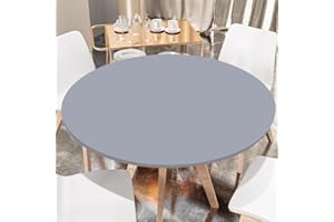 Nappe ronde Piashow Ø 48 pouces (120 cm) avec élastique, nappe élastique lavable pour l'extérieur, nappe idéale pour 110 cm - 115 cm (C)