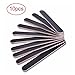 Mobengo 10 PCS Double Sided Nail Files Emery Board Grit Black Gel Cosmetic Manicure Pedicure Professional-Grade Sand Paper Emery Washable