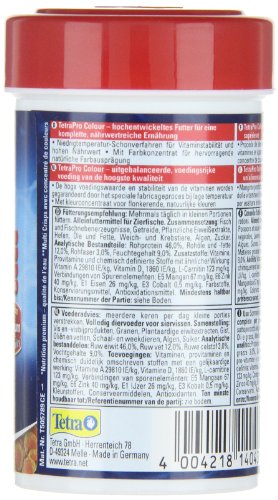 Tetra Pro Colour Premiumfutter (für alle tropischen Zierfische, Farbkonzentrat für hervorragende natürliche Farbausprägung, hoher Gehalt an Carotinoiden für farbverstärkende Wirkung), 100 ml Dose - 7