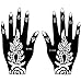 Mehndi Stencil Tattoo Stencil Henna Designs 2 pieces for Left and Right Hand - single use S108 for Henna, Glitter, Air Brush Tattoo