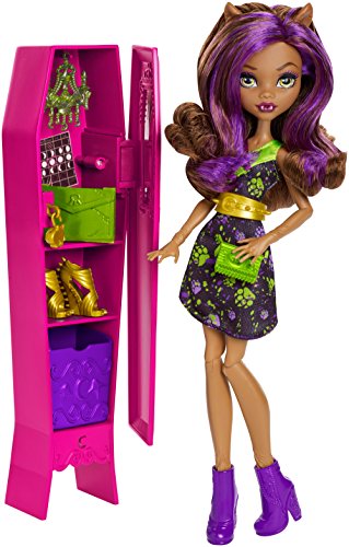 Monster High - DNX05 - Ghoul-La-La Locker Playset with Clawdeen Wolf Deluxe Fashion Doll