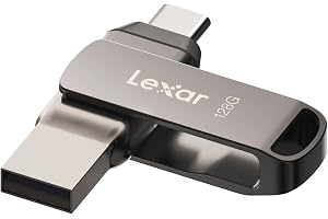 Lexar 128GB USB 3.1 Flash Drive, USB-A & USB C USB Stick up to 130MB/s Read, Type-C Thumb Drive Swivel Design, Jump Drive for USB3.0/USB2.0, Memory Stick for Android Device/Tablet/Laptop/PC/Phone