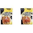 Dogaholic Milky Chew Stick Treats for Dogs of All Ages and Sizes,Milk-Flavoured Treat,Strengthen Bones and Teeth (Milky Chew Chees & Chicken Sticks 10 Pieces) (Pack of 2),All Life Stages
