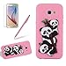 Produktbild Girlyard Hülle für Galaxy A5 (2017) A520F - Weich TPU Silikon Schutzhülle Niedlichen 3D Panda Muster Entwurf Schale Tasche Flexible Gummi Dünn Etui Matt Cover Anti-Stoß Kratzfeste für Samsung Galaxy A5 2017 Rosa