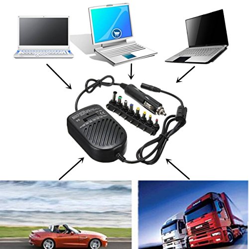 ELEGIANT 80W 15V 16V 18V 19V 20V 22V 24V KFZ Netzteil Auto Laptop Ladegerät Ladekabel mit Adapter für Laptop Notebook OVP