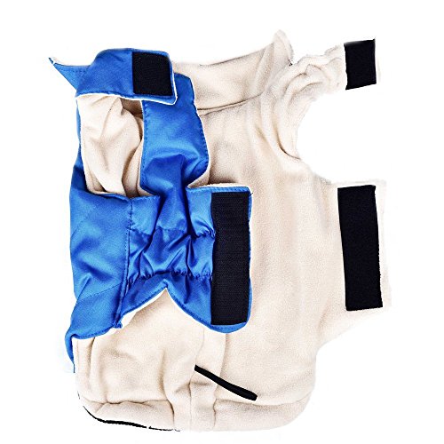SUPEREX-Stormguard-Fleece-Lining-Winter-Dog-vest-Coat-Hoodie-clothes-costume-Jacket-For-Medium-and-Large-big-Dogs-Warm-Padded-Puffer-Chest-Protector-Vest-Harness-Easy-To-Use-Zip-Up-Design-Green-3XL-4X