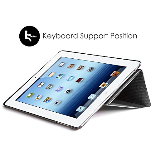 Forefront Cases® Neue Leder Hülle / Tasche / Case / Cover für Apple iPad 2 / iPad 3 / iPad 4 – Rundum-Geräteschutz und intelligente Auto-Sleep-Wake-Funktion mit 3-JAHRES-GARANTIE VON FOREFRONT CASES – inkl. Eingabestift und Displayschutz - 7