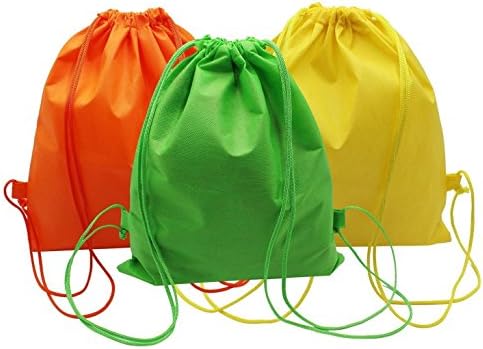 3 Pack Drawstring Backpacks Sackpack Tote Cinch Gym Bag/Storage Bags, Suitable for Clothes Shoes Trips Home Travel Sport Birthday Party Alliswell